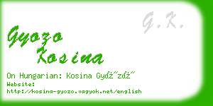 gyozo kosina business card